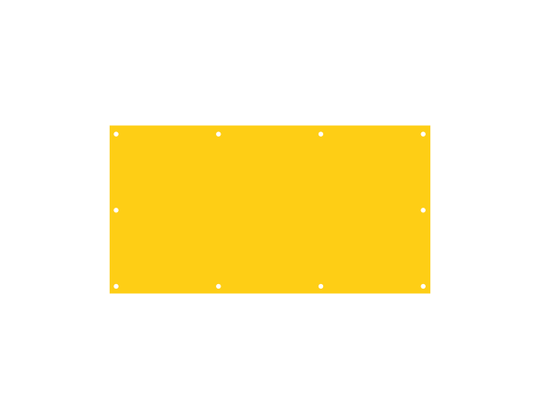 Spandoek met onzichtbaar frame